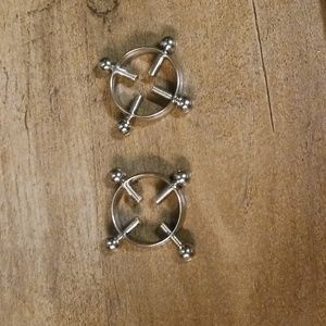 Nipple rings non piercing clamps